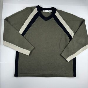 Olive and Cream Men's Sweater
